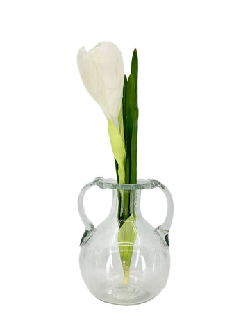 Bagno 2 Anses Vase in Clear Glass