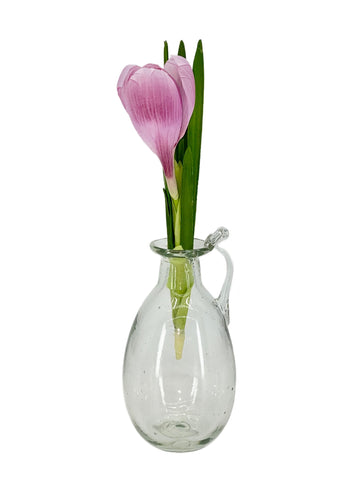Amour Vase Avec Anse in Clear Glass