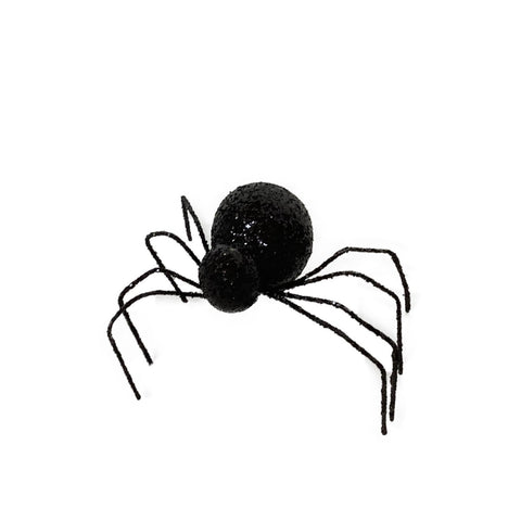 Glittered Spider in Black