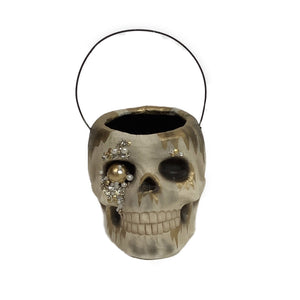 Small Jeweled Skull Bucket