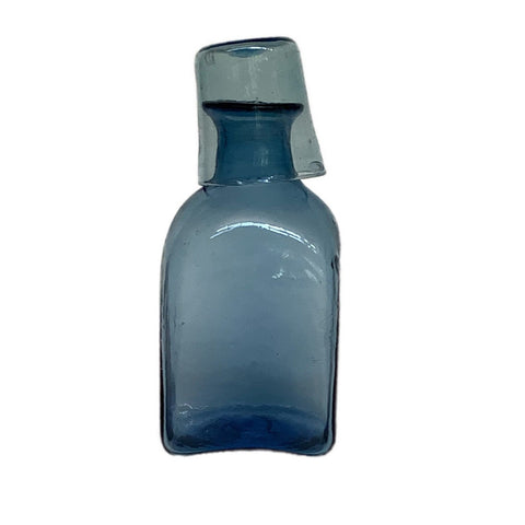 Bouteille Carré Petit Carafe Set in Blue Glass