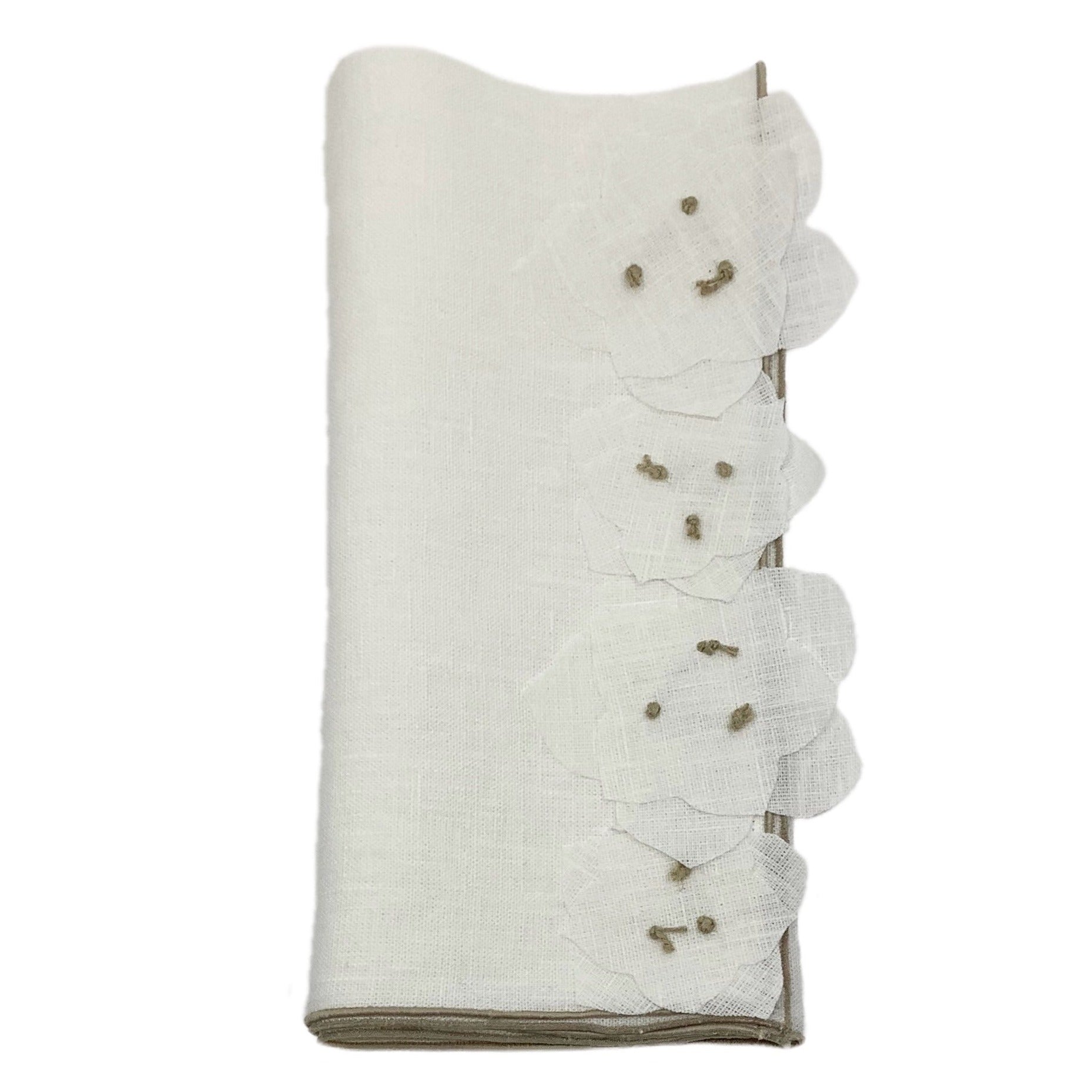 Hellebore Linen Napkin in White