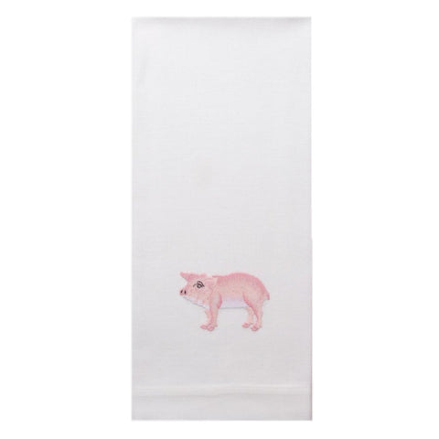 Embroidered Pig Everyday Towel