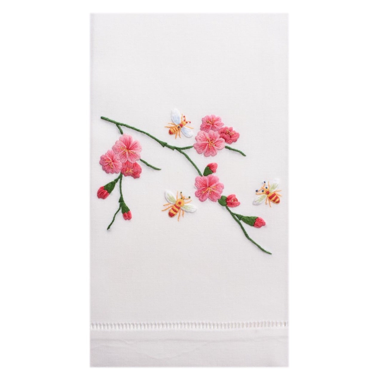 Embroidered Bees + Flowers Everyday Towel