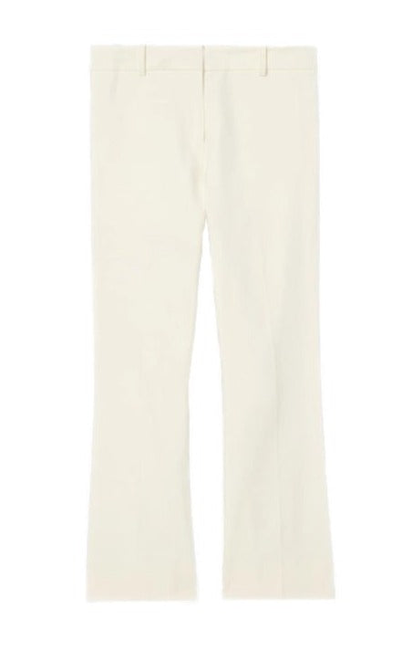Crosby Cropped Flare Trouser in Soft White