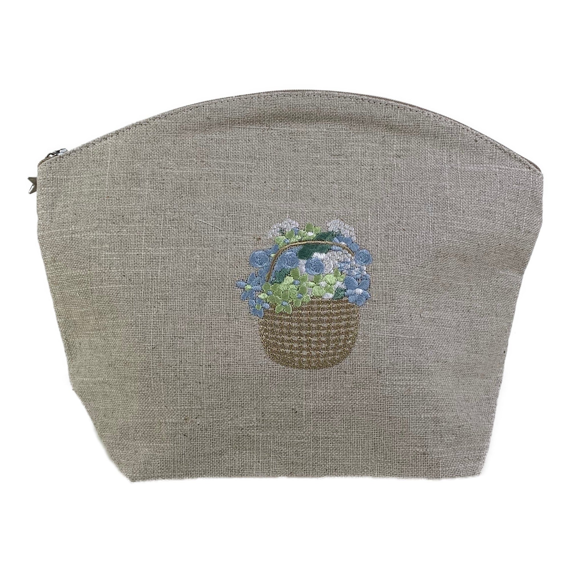 Basket of Blooms Cosmetic Bag in Natural