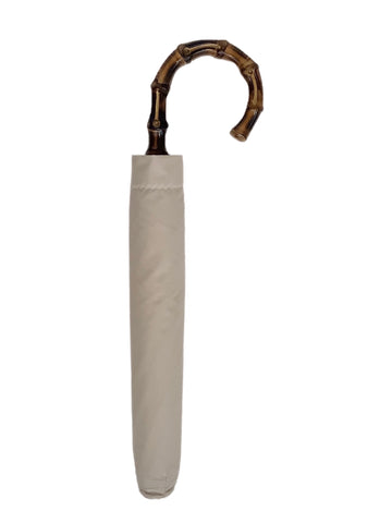 Bamboo Handled Umbrella in Ivory