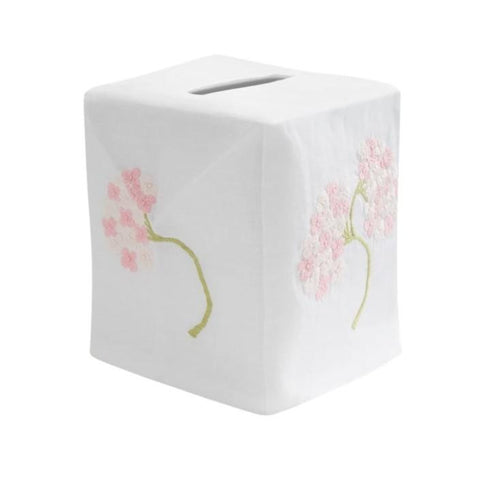 Hydrangea Tissue Box Cover in Pink