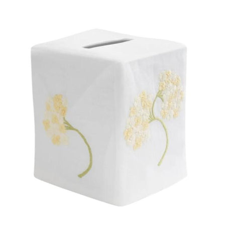 Hydrangea Tissue Box Cover in Ivory