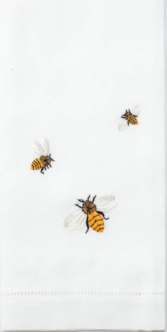 Embroidered Bees Everyday Towel