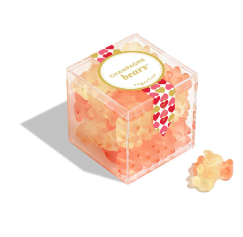 Valentine's Champagne Bears Candy Cube