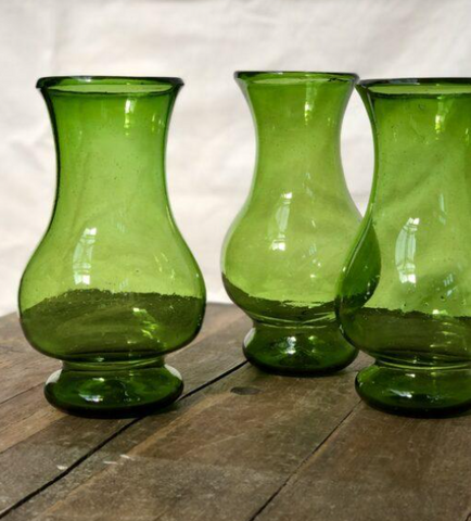 Pichet Vase in Olive Glass
