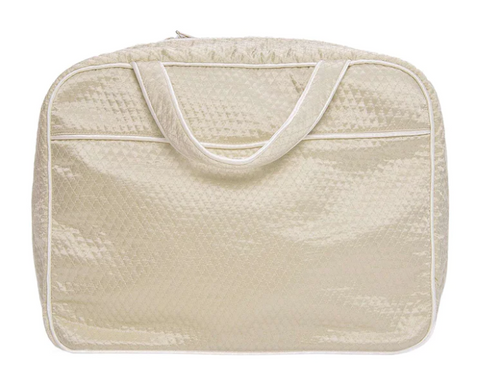 Weekender Travel Bag in Oyster/White