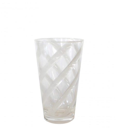 Acrylic Transparent Spiral Tumbler in White