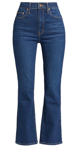 Crosby High Rise Crop Flare Jeans in Bleeker