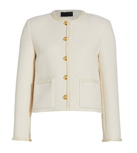 Romy Cropped Jacket in Ivory