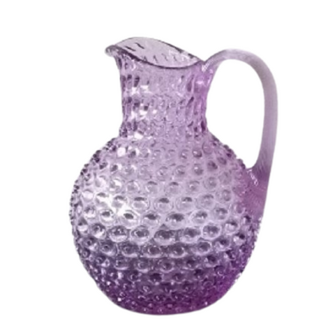 Colored Hobnail Beverage Pitcher in Lilac