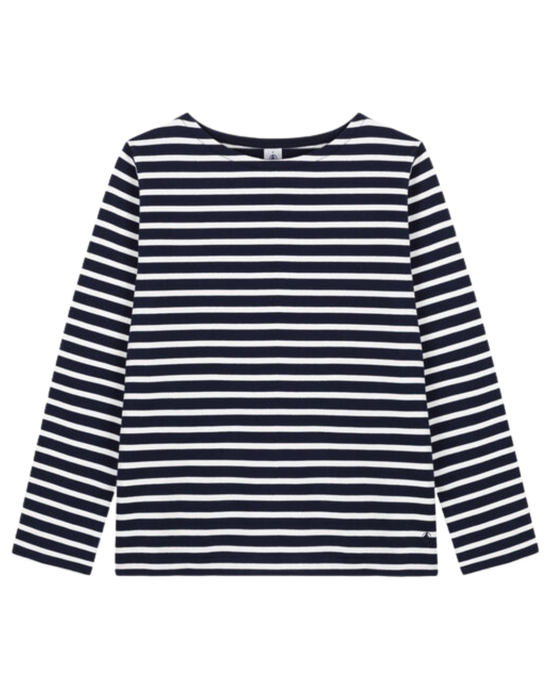 Long Sleeve Striped Mariner Top in Navy/White