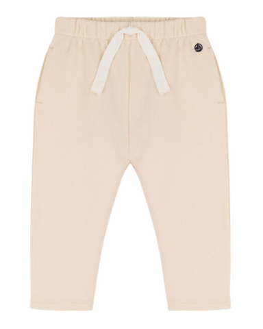 Lounge Pants with Tie Waist in Cream