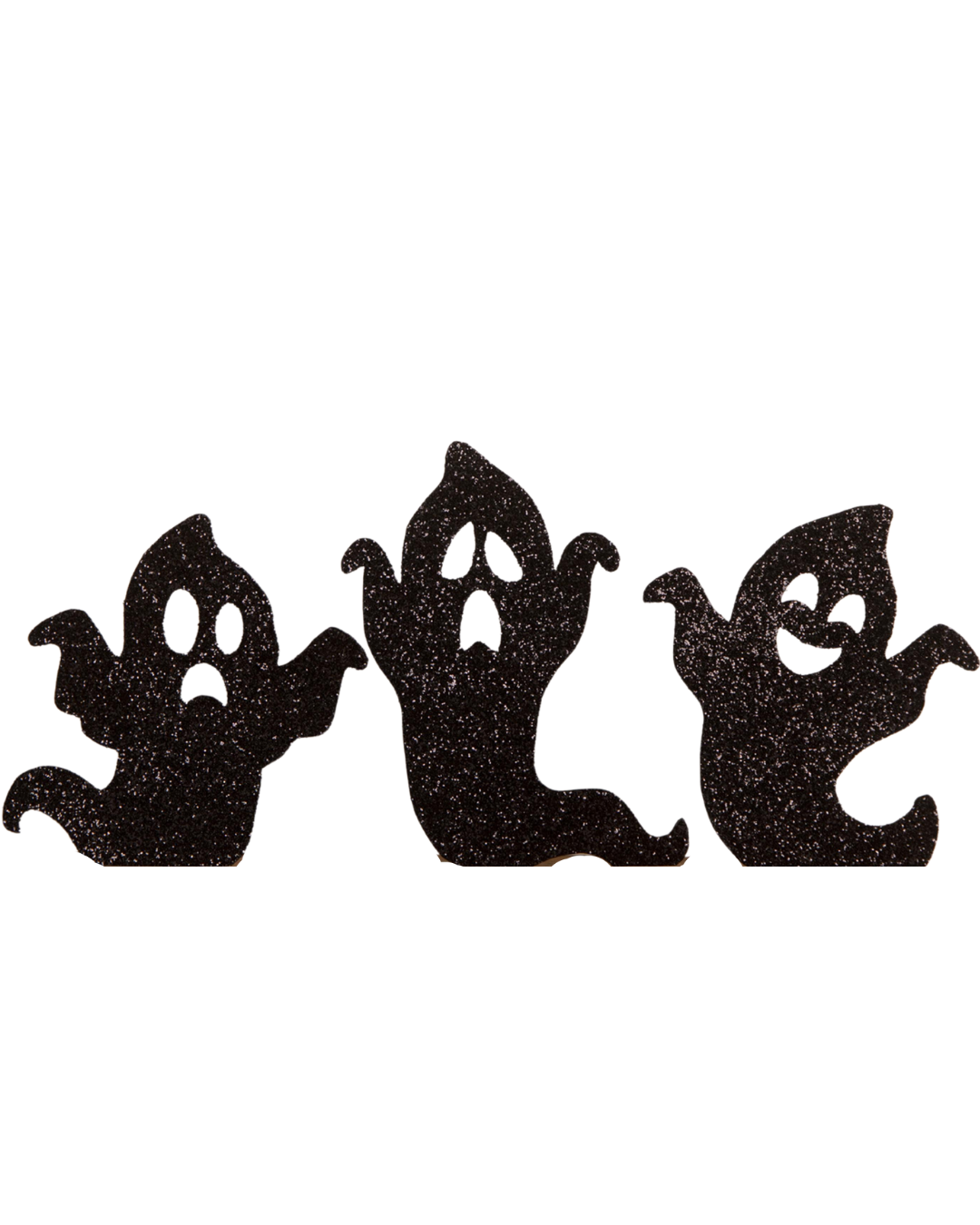 Ghoulish Ghost Silhouette in Black Set of 3