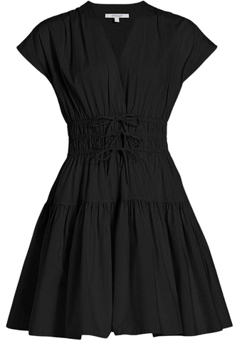 Tora V-Neck Sleeveless Dress in Black