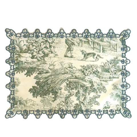 Amalfi Coated Cotton Placemat in Verde