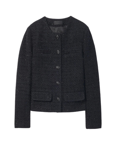 Paige Boucle Jacket in Black
