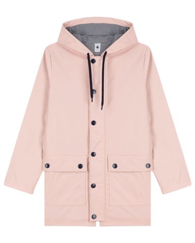 Hooded Rain Jacket in Light Pink