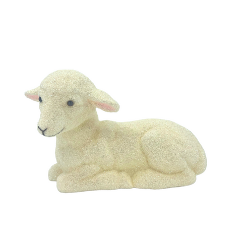 Beaded Laying Sheep in Cream