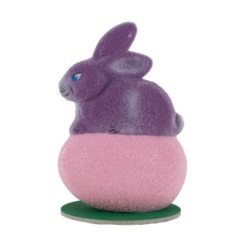 Beaded Bunny on Colored Egg in Purple/Pink