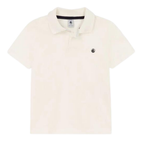 Short Sleeve Polo Shirt in White