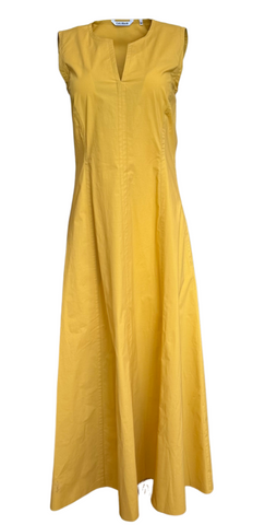 Sleeveless V-Neck Pocketed Maxi Dress in Sunflower