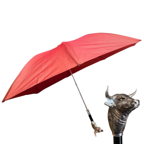 Nickel Toro Handled Short Umbrella in Orange