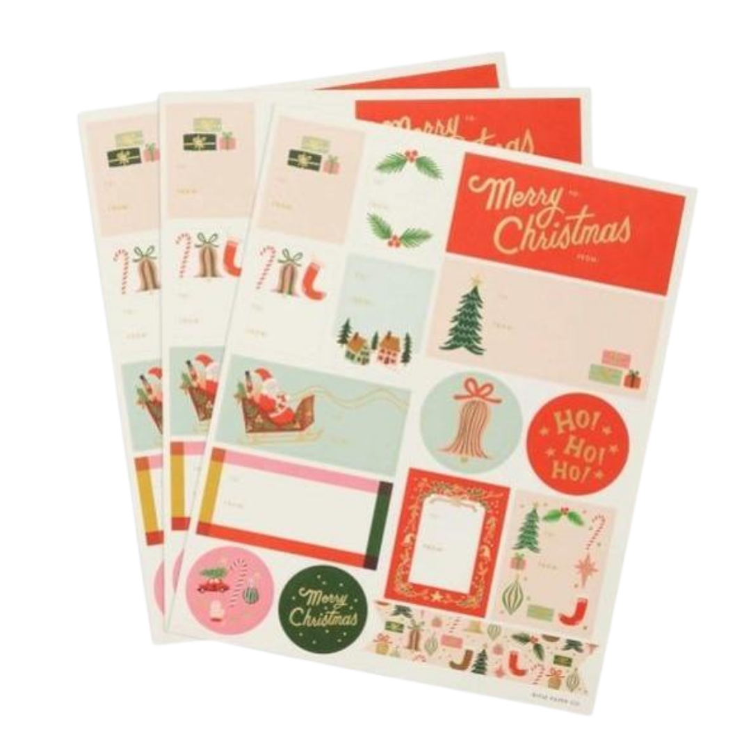 Deck The Halls Illustrated Holiday Sticker Sheets