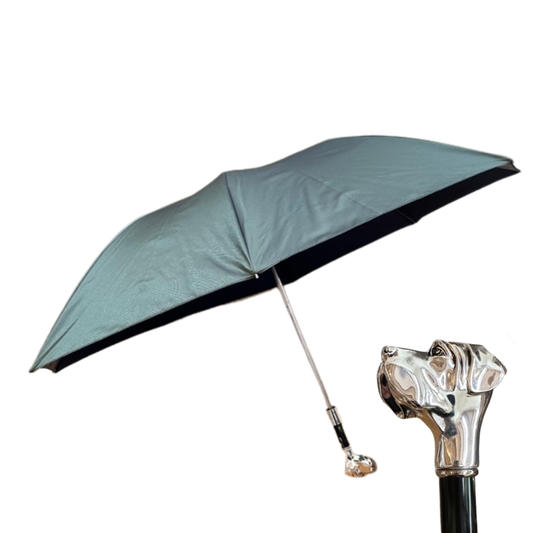 Nickel Hound Handled Short Umbrella in Olive