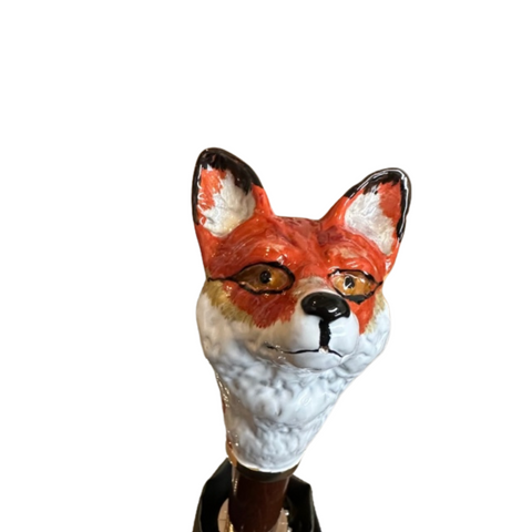 Red Fox Handled Short Umbrella in Olive