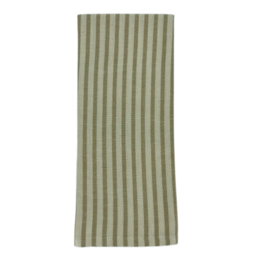 Melograno Striped Kitchen Towel in Flax