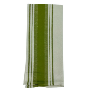 Due Fragole Striped Kitchen Towel in Green