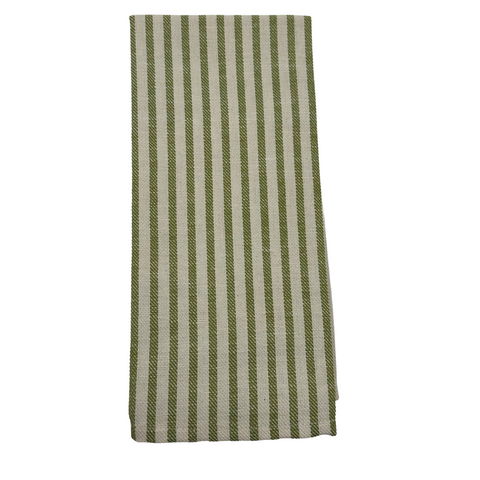 Melograno Striped Kitchen Towel in Green