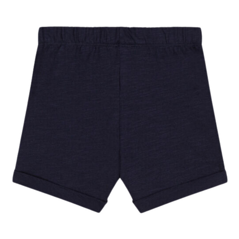 Solid Pocketed Shorts in Navy