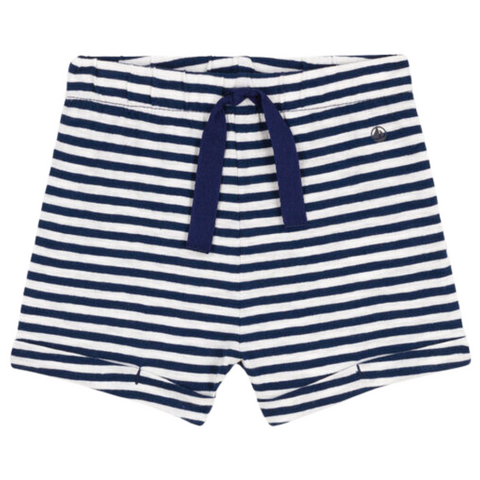 Striped Shorts in Navy + White