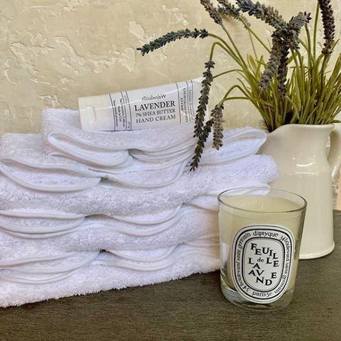 Cairo Scallop Towels in White