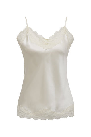 Floral Lace Cami in Dove