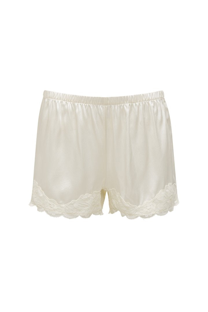 Floral Lace Shorts in Dove