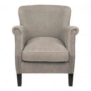Claude Linen Upholstered Arm Chair in Beige