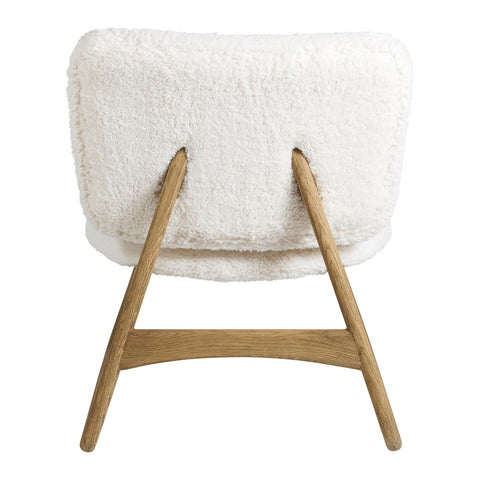 Lina Faux Fur Upholstered Side Chair in Ecru