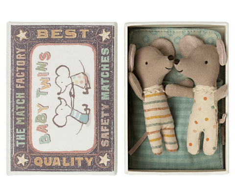 Baby Mice Twins in Matchbox