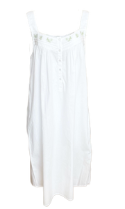 Heather Embroidered Nightgown in Green + Blue
