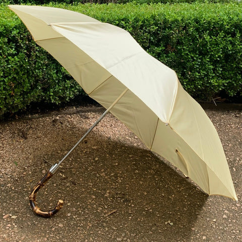 Bamboo Handled Umbrella in Almond