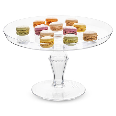 Isabella Large Glass Cake Dome + Pedestal Set